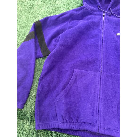 Baltimore Ravens Y2K Purple Full Zip Fleece Sweatshirt Sz XL NFL - Picture 4 of 7